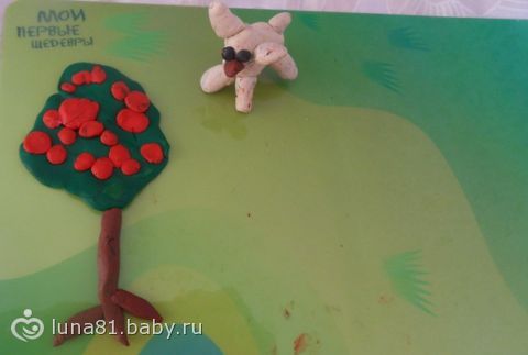 Как сделать зайца из яблока