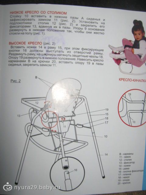 Детское кресло няня 4 в 1 инструкция